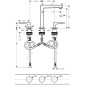 Hansgrohe Metropol - Mitigeur de lavabo avec vidage Push-Open, installation à 3 trous, design or poli 32515990
