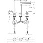 Hansgrohe Metropol - Mitigeur de lavabo avec vidage Push-Open, installation à 3 trous, blanc mat 32515700