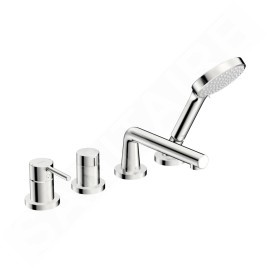 Hansa Vantis Style - Mitigeur au bord de baignoire, installation à 4 trous, chrome 54719007