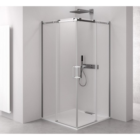 Paravent carré THRON SQUARE 1200x1200mm, rouleaux carrés, entrée d'angle