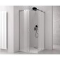 THRON ROUND Corner Entry Rectangular Shower Screen 1000x800mm, Round Rollers THRON ROUND Corner Entry Rectangular Shower Screen 1000x800mm, Round Rollers