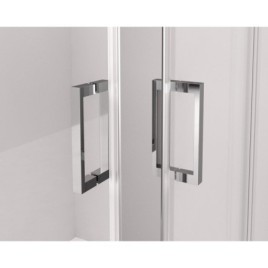Paroi de douche carrée THRON SQUARE 1200x1100mm, roulettes rondes