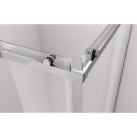 Paroi de douche carrée THRON SQUARE 1200x1100mm, roulettes rondes