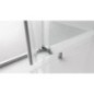 Paroi de douche carrée THRON SQUARE 1200x1100mm, roulettes rondes Paroi de douche carrée THRON SQUARE 1200x1100mm, roulettes rondes
