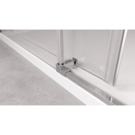 Paroi de douche carrée THRON SQUARE 1200x1100mm, roulettes rondes