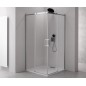 Paroi de douche carrée THRON SQUARE 1200x800mm, roulettes rondes Paroi de douche carrée THRON SQUARE 1200x800mm, roulettes rondes