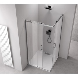 Paroi de douche carrée THRON SQUARE 1200x800mm, roulettes rondes