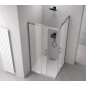 Paroi de douche carrée THRON SQUARE 1200x800mm, roulettes rondes Paroi de douche carrée THRON SQUARE 1200x800mm, roulettes rondes