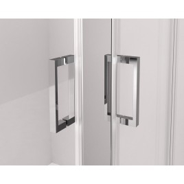 Paroi de douche carrée THRON SQUARE 1200x800mm, roulettes rondes