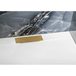 Bonde de receveur de douche KAZUKO, DN40, couvercle or mat