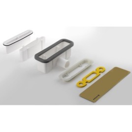 Bonde de receveur de douche KAZUKO, DN40, couvercle or mat