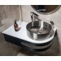 Table d'angle PULSE avec lavabo 755x455mm, gauche, acier inoxydable brossé Table d'angle PULSE avec lavabo 755x455mm, gauche, acier inoxydable brossé