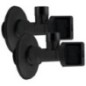 Robinet d'eau froide de coin 1/2"x3/8", paire, noir mat