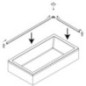 Sealant Strip pour Bains et Douche, 2x 1950 mm, 2x Corner, 2x End Cap, noir