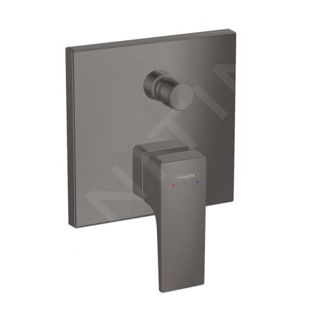 Hansgrohe Metropol - Mitigeur de baignoire encastré avec clapet anti-retour, noir chromé brossé 32546340