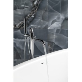 BEBÉ Freestanding Bath Mixer Tap (connexion de sol), chrome