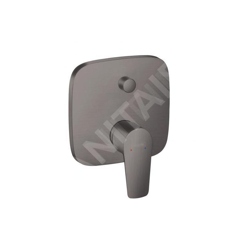Hansgrohe Talis E - Mitigeur de baignoire encastré avec clapet anti-retour, noir chromé brossé 71474340