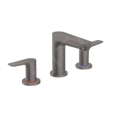 Hansgrohe Talis E - Mitigeur de lavabo avec vidage, installation à 3 trous, chrome noir brossé 71733340