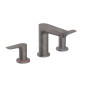 Hansgrohe Talis E - Mitigeur de lavabo avec vidage, installation à 3 trous, chrome noir brossé 71733340