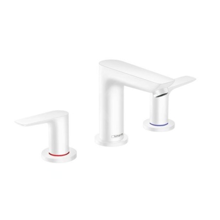 Hansgrohe Talis E - Mitigeur de lavabo avec vidage, installation à 3 trous, blanc mat 71733700