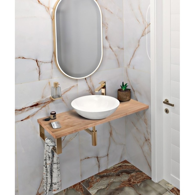 Planche en bois massif 1100x28x360mm, chêne naturel