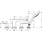 Hansgrohe Talis E - Mélangeur de baignoire sur gorge, 4 trous, noir chromé brossé 71748340