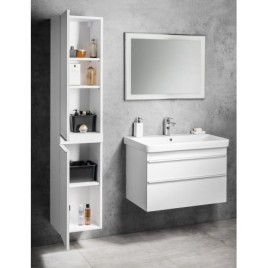SITIA 2 Unité de rangement de porte 46,7x172x32cm, gauche/droite/blanc mat