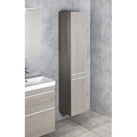 SITIA 2 Unité de rangement de porte 46,7x172x32cm, chêne gauche/droit/argent