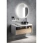 VIERA Vanity Unité 100x44x50cm, blanc mat/Oak Alabama