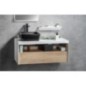 VIERA Vanity Unité 100x44x50cm, blanc mat/Oak Alabama