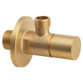 Valve d'angle, ronde, 1/2'x 3/8', tapis d'or