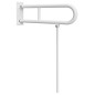 Poignée pliante HANDICAP avec jambe support 600mm, blanc