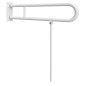 Poignée pliante HANDICAP avec jambe support 813mm, blanc