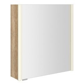 ALIX Armoire miroir avec éclairage LED 66x70x17,5cm, gauche/droite, chêne Alabama