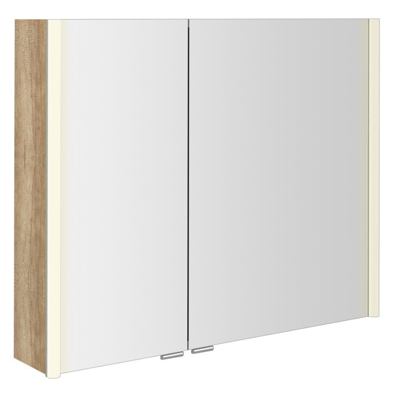 ALIX Armoire miroir avec éclairage LED 86x70x17,5cm, chêne Alabama ALIX Armoire miroir avec éclairage LED 86x70x17,5cm, chêne Alabama