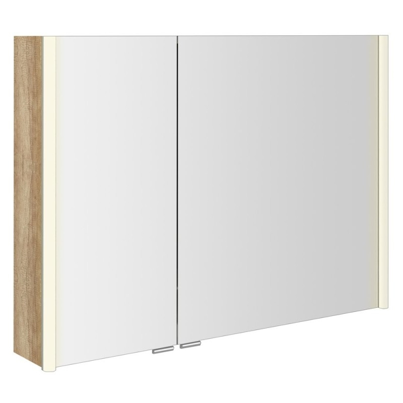 ALIX Armoire miroir avec éclairage LED 96x70x17,5cm, chêne Alabama ALIX Armoire miroir avec éclairage LED 96x70x17,5cm, chêne Alabama