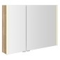 ALIX Armoire miroir avec éclairage LED 96x70x17,5cm, chêne Alabama ALIX Armoire miroir avec éclairage LED 96x70x17,5cm, chêne Alabama