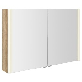 ALIX Armoire miroir avec éclairage LED 106x70x17,5cm, chêne Alabama