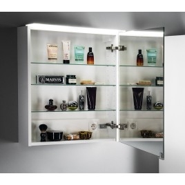 LINEX armoire miroir incl. Lumière LED, 60x70x15cm, gauche/droite, chêne Alabama