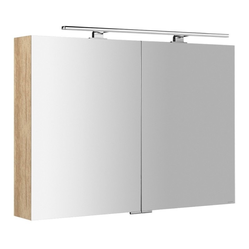 MIRRÓ miroir armoire incl. Lumière LED, 100x70x16cm, chêne Alabama MIRRÓ miroir armoire incl. Lumière LED, 100x70x16cm, chêne Alabama