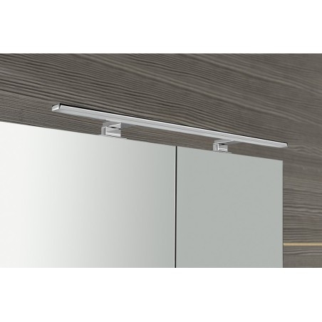 MIRRÓ miroir armoire incl. Lumière LED, 100x70x16cm, chêne Alabama