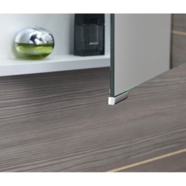MIRRÓ miroir armoire incl. Lumière LED, 3x portes, 120x70x16cm, chêne Alabama