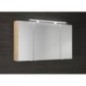 MIRRÓ miroir armoire incl. Lumière LED, 3x portes, 120x70x16cm, chêne Alabama MIRRÓ miroir armoire incl. Lumière LED, 3x portes, 120x70x16cm, chêne Alabama
