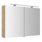 RIWA miroir armoire incl. Lumière LED, 101x70x17cm, chêne Alabama RIWA miroir armoire incl. Lumière LED, 101x70x17cm, chêne Alabama