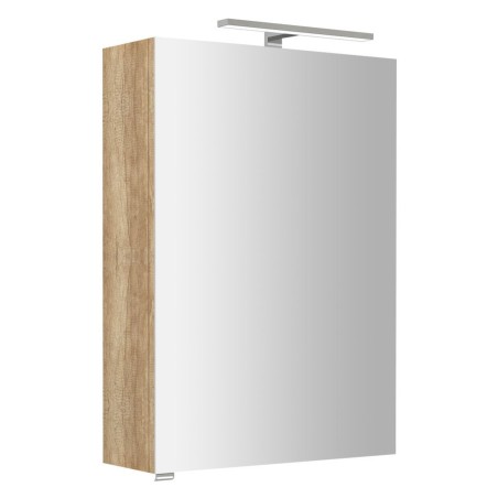RIWA miroir armoire incl. Lumière LED, 50x70x17cm, chêne Alabama