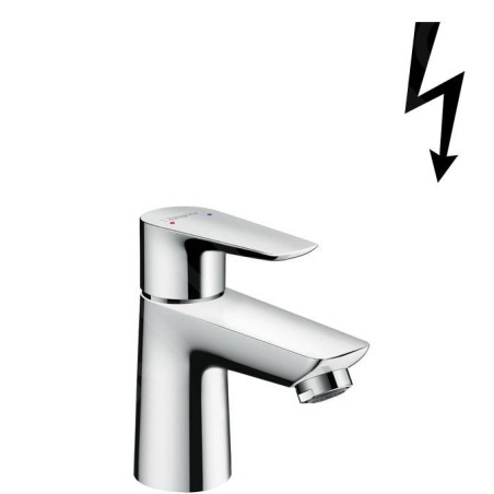 Hansgrohe Talis E - Mitigeur de lavabo à levier 80 avec garniture de vidange et tige de traction, pour les chauffe-eau sans