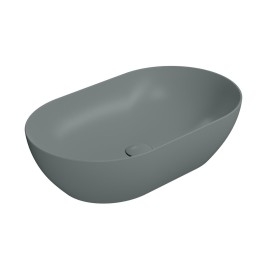 PURA comptoir lavabo en céramique 60x37cm, agave mat
