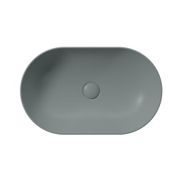 PURA comptoir lavabo en céramique 60x37cm, agave mat