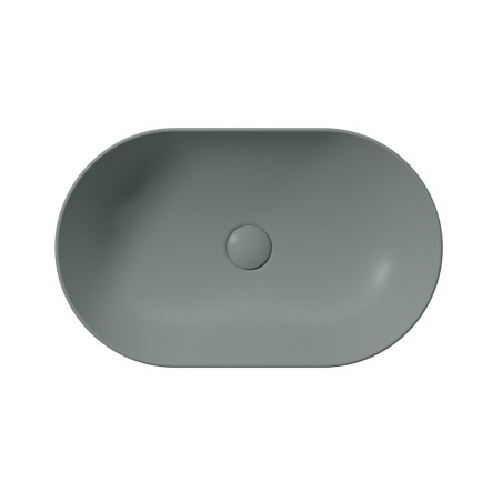 PURA comptoir lavabo en céramique 60x37cm, agave mat