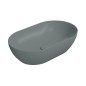 PURA comptoir lavabo en céramique 60x37cm, agave mat